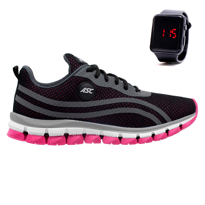 Kit Tênis Feminino Lege 21 + Relógio Quadrado - Conforto e Estilo para Seus Dias