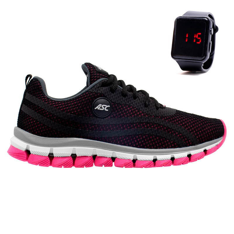 Kit Tênis Feminino Lege 21 + Relógio Quadrado - Conforto e Estilo para Seus Dias