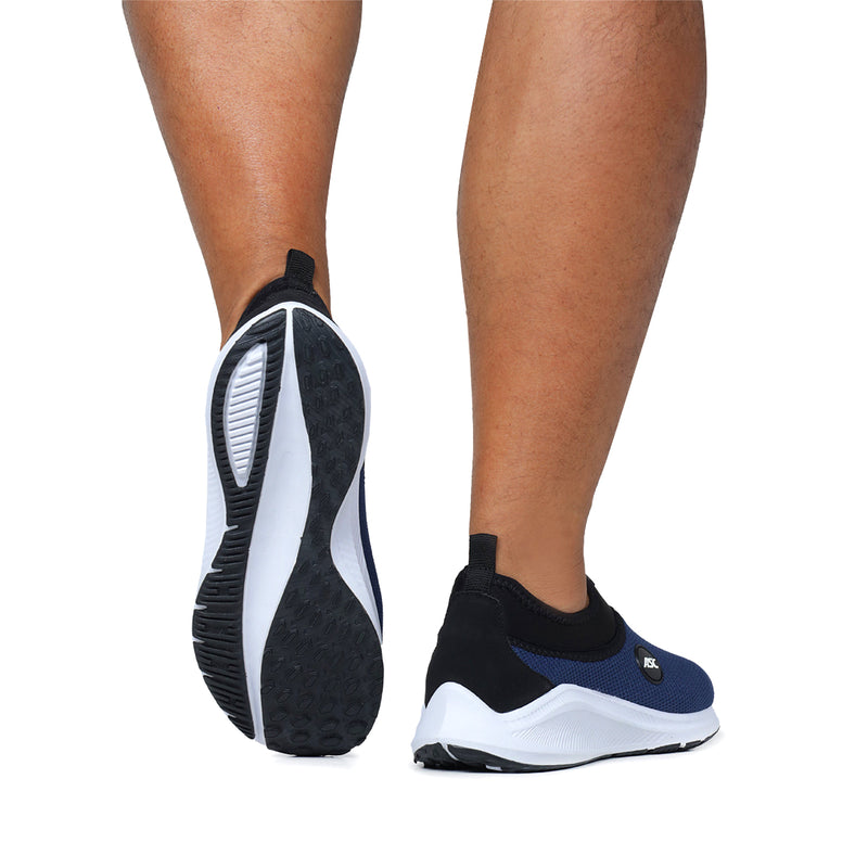 Tênis Feminino - Tênis Masculino Calce Fácil Marinho e Branco - Conforto e Estilo Sem Complicações
