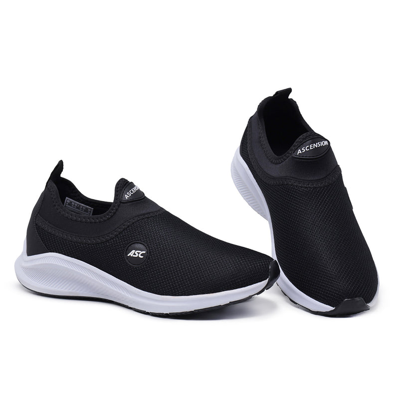 Tênis Feminino - Tênis Masculino Calce Fácil Preto e Branco - Conforto e Estilo Sem Complicações