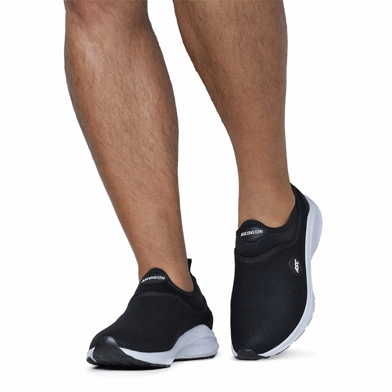 Tênis Feminino - Tênis Masculino Calce Fácil Preto e Branco - Conforto e Estilo Sem Complicações