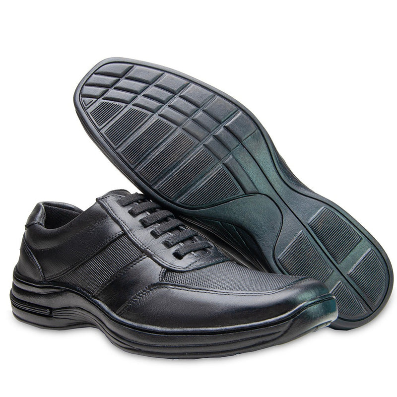 Kit 2 Sapato Social Couro Ultra Conforto Z01 Preto e Café | Elegância e Conforto Unificados