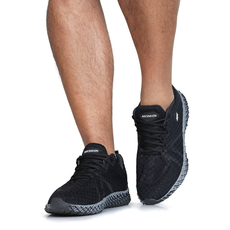 Tênis Feminino - Tênis Masculino  Ghost 3 Preto e Cinza - Estilo e Conforto para Todos os Momentos
