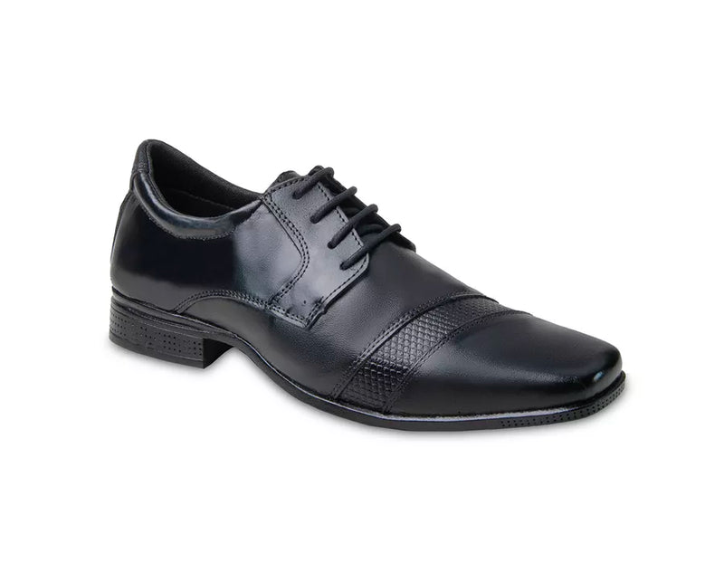Kit Social Sapato em Couro com Cinto e Carteira de Brinde 150 Preto | Elegância Completa 37 ao 44