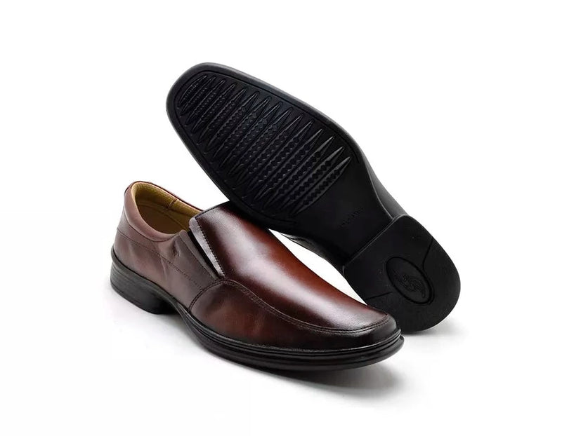 Sapato Social Zarato Mogno e Preto - Elegância que Respeita Seu Conforto Único